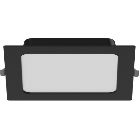 Mexen LDRR panneau de plafond encastré downlight LED 17 x 17 cm, 12W, Neutre - 4000K, 1320 lm, noir - L211-017-1240-70