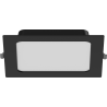 Mexen LDRR panneau de plafond encastré downlight LED 17 x 17 cm, 12W, Neutre - 4000K, 1320 lm, noir - L211-017-1240-70