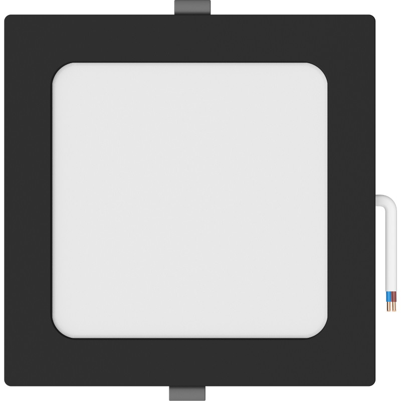 Mexen LDRR panneau de plafond encastré downlight LED 17 x 17 cm, 12W, Neutre - 4000K, 1320 lm, noir - L211-017-1240-70