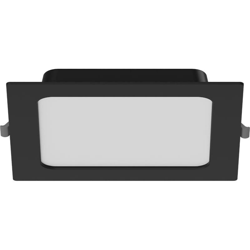 Mexen LDRR panneau de plafond encastré downlight LED 17 x 17 cm, 12W, Froid - 6500K, 780 lm, noir - L211-017-1265-70