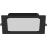 Mexen LDRR panneau de plafond encastré downlight LED 17 x 17 cm, 12W, Froid - 6500K, 780 lm, noir - L211-017-1265-70