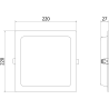 Mexen LDRR panneau de plafond encastrable LED downlight 22 x 22 cm, 18W, froid - 6500K, 1980 lm, blanc - L211-022-1865-20