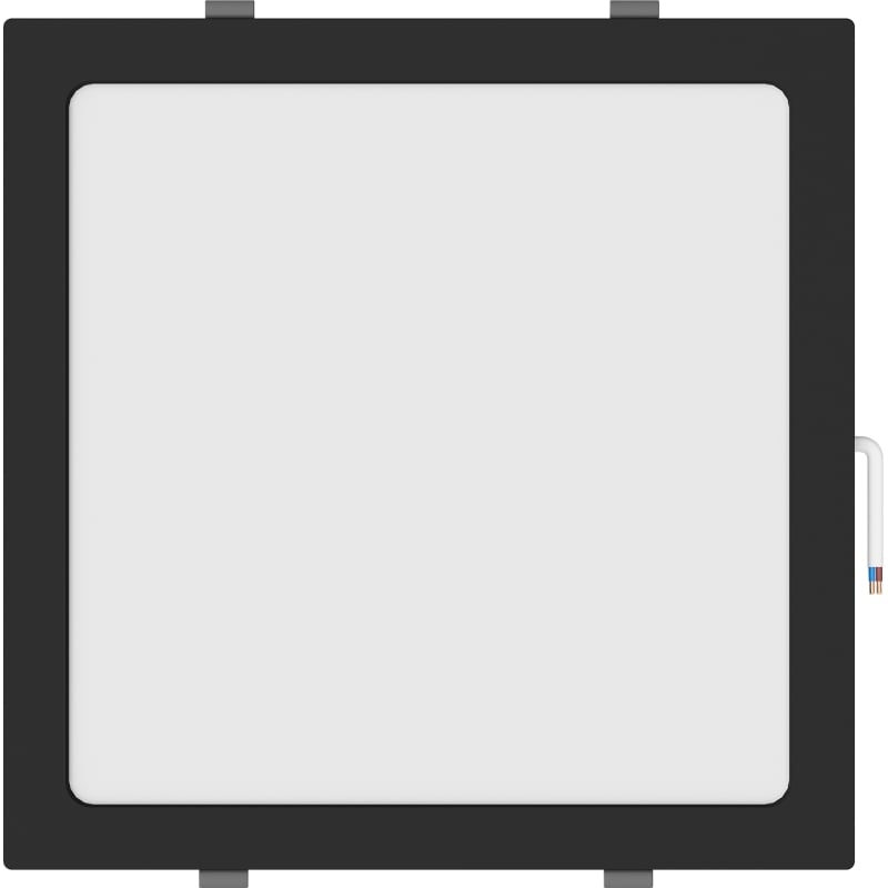 Mexen LDRR panneau de plafond downlight LED encastré 30 x 30 cm, 24W, Froid - 6500K, 1920 lm, noir - L211-030-2465-70