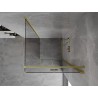 Mexen Mist-F cabine de douche pliable droite 100 x 100 cm, transparent, or brossé - 8A6T-100-100-55-00-P