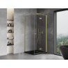 Mexen Mist-F cabine de douche pliable droite 100 x 100 cm, transparent, or brossé - 8A6T-100-100-55-00-P
