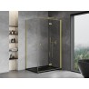 Mexen Mist-F cabine de douche pliante droite 80 x 100 cm, transparent, or brossé - 8A6T-080-100-55-00-P