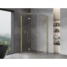 Mexen Mist-F Duo cabine de douche pliante gauche 85 x 70 cm, transparent, or brossé - 8A6-085L-070P-55-00