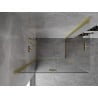 Mexen Mist-F Duo cabine de douche pliante gauche 90 x 80 cm, transparent, or brossé - 8A6-090L-080P-55-00