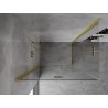 Mexen Mist-F Duo cabine de douche pliable gauche 120 x 90 cm, transparent, or brossé - 8A6-120L-090P-55-00