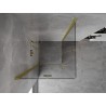 Mexen Mist-F Duo cabine de douche pliante 75 x 75 cm, transparent, or brossé - 8A6-075L-075P-55-00
