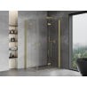 Mexen Mist-F Duo cabine de douche pliante droite 75 x 95 cm, transparente, or brossé - 8A6-075L-095P-55-00