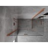 Mexen Mist-F Duo cabine de douche pliante gauche 80 x 75 cm, transparent, cuivre brossé - 8A6-080L-075P-65-00