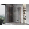 Mexen Mist-F Duo cabine de douche pliante gauche 110 x 90 cm, transparent, cuivre brossé - 8A6-110L-090P-65-00