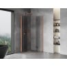 Mexen Mist-F Duo cabine de douche pliante 100 x 100 cm, transparent, cuivre brossé - 8A6-100L-100P-65-00