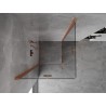 Mexen Mist-F Duo cabine de douche pliante 110 x 110 cm, transparent, cuivre brossé - 8A6-110L-110P-65-00