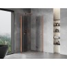 Mexen Mist-F Duo cabine de douche pliante 110 x 110 cm, transparent, cuivre brossé - 8A6-110L-110P-65-00