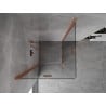 Mexen Mist-F Duo cabine de douche pliante 120 x 120 cm, transparent, cuivre brossé - 8A6-120L-120P-65-00