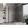 Mexen Mist-F Duo cabine de douche pliante droite 80 x 85 cm, transparent, cuivre brossé - 8A6-080L-085P-65-00