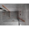 Mexen Mist-F Duo cabine de douche pliante droite 70 x 100 cm, transparent, cuivre brossé - 8A6-070L-100P-65-00