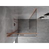 Mexen Mist-F cabine de douche pliante gauche 70 x 70 cm, transparent, cuivre brossé - 8A6T-070-070-65-00-L