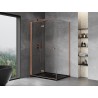 Mexen Mist-F cabine de douche pliante gauche 75 x 70 cm, transparent, cuivre brossé - 8A6T-075-070-65-00-L
