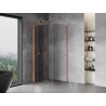 Mexen Mist-F cabine de douche pliante gauche 75 x 75 cm, transparent, cuivre brossé - 8A6T-075-075-65-00-L
