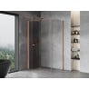 Mexen Mist-F cabine de douche pliante gauche 80 x 85 cm, transparent, cuivre brossé - 8A6T-080-085-65-00-L