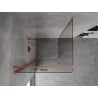 Mexen Mist-F cabine de douche pliable gauche 90 x 90 cm, transparent, cuivre brossé - 8A6T-090-090-65-00-L