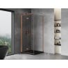 Mexen Mist-F cabine de douche pliable gauche 90 x 90 cm, transparent, cuivre brossé - 8A6T-090-090-65-00-L