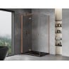 Mexen Mist-F cabine de douche pliante gauche 95 x 90 cm, transparent, cuivre brossé - 8A6T-095-090-65-00-L