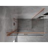 Mexen Mist-F cabine de douche pliante gauche 90 x 110 cm, transparent, cuivre brossé - 8A6T-090-110-65-00-L