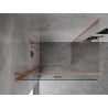 Mexen Mist-F cabine de douche pliable gauche 70 x 120 cm, transparent, cuivre brossé - 8A6T-070-120-65-00-L