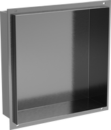 Mexen X-Wall-NR étagère encastrée sans collerette 30 x 30 cm, gris métallisé brossé - 19E1303010