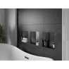 Mexen X-Wall-NR étagère encastrée sans collerette 30 x 30 cm, gris métallisé brossé - 19E1303010