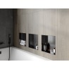 Mexen X-Wall-NR étagère encastrée sans collerette 30 x 30 cm, gris métallisé brossé - 19E1303010