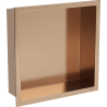 Mexen X-Wall-R étagère encastrée avec rebord 30 x 30 cm, cuivre brossé - 19C0303010
