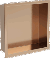 Mexen X-Wall-R étagère encastrée avec rebord 30 x 30 cm, cuivre brossé - 19C0303010