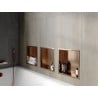 Mexen X-Wall-R étagère encastrée avec rebord 30 x 30 cm, cuivre brossé - 19C0303010