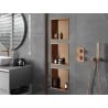 Mexen X-Wall-R étagère encastrée avec rebord 30 x 30 cm, cuivre brossé - 19C0303010
