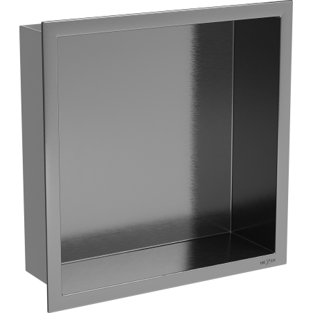 Mexen X-Wall-R étagère encastrée avec collerette 30 x 30 cm, gris gun brossé - 19E0303010