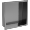 Mexen X-Wall-R étagère encastrée avec collerette 30 x 30 cm, gris gun brossé - 19E0303010