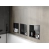 Mexen X-Wall-R étagère encastrée avec collerette 30 x 30 cm, gris gun brossé - 19E0303010