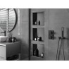 Mexen X-Wall-R étagère encastrée avec collerette 30 x 30 cm, gris gun brossé - 19E0303010