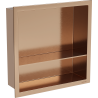 Mexen X-Wall-R étagère encastrée avec cadre et étagère 30 x 30 cm, cuivre brossé - 19C0303010S