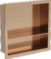 Mexen X-Wall-R étagère encastrée avec cadre et étagère 30 x 30 cm, cuivre brossé - 19C0303010S
