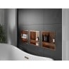 Mexen X-Wall-R étagère encastrée avec cadre et étagère 30 x 30 cm, cuivre brossé - 19C0303010S