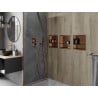Mexen X-Wall-R étagère encastrée avec cadre et étagère 30 x 30 cm, cuivre brossé - 19C0303010S
