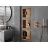 Mexen X-Wall-R étagère encastrée avec cadre et étagère 30 x 30 cm, cuivre brossé - 19C0303010S