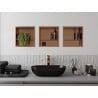Mexen X-Wall-R étagère encastrée avec cadre et étagère 30 x 30 cm, cuivre brossé - 19C0303010S