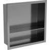 Mexen X-Wall-R étagère encastrée avec bordure et tablette 30 x 30 cm, gris fusil brossé - 19E0303010S